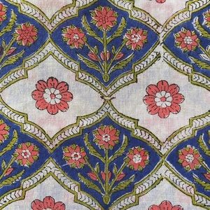 5 Yards Indian Block Print Cotton Fabric